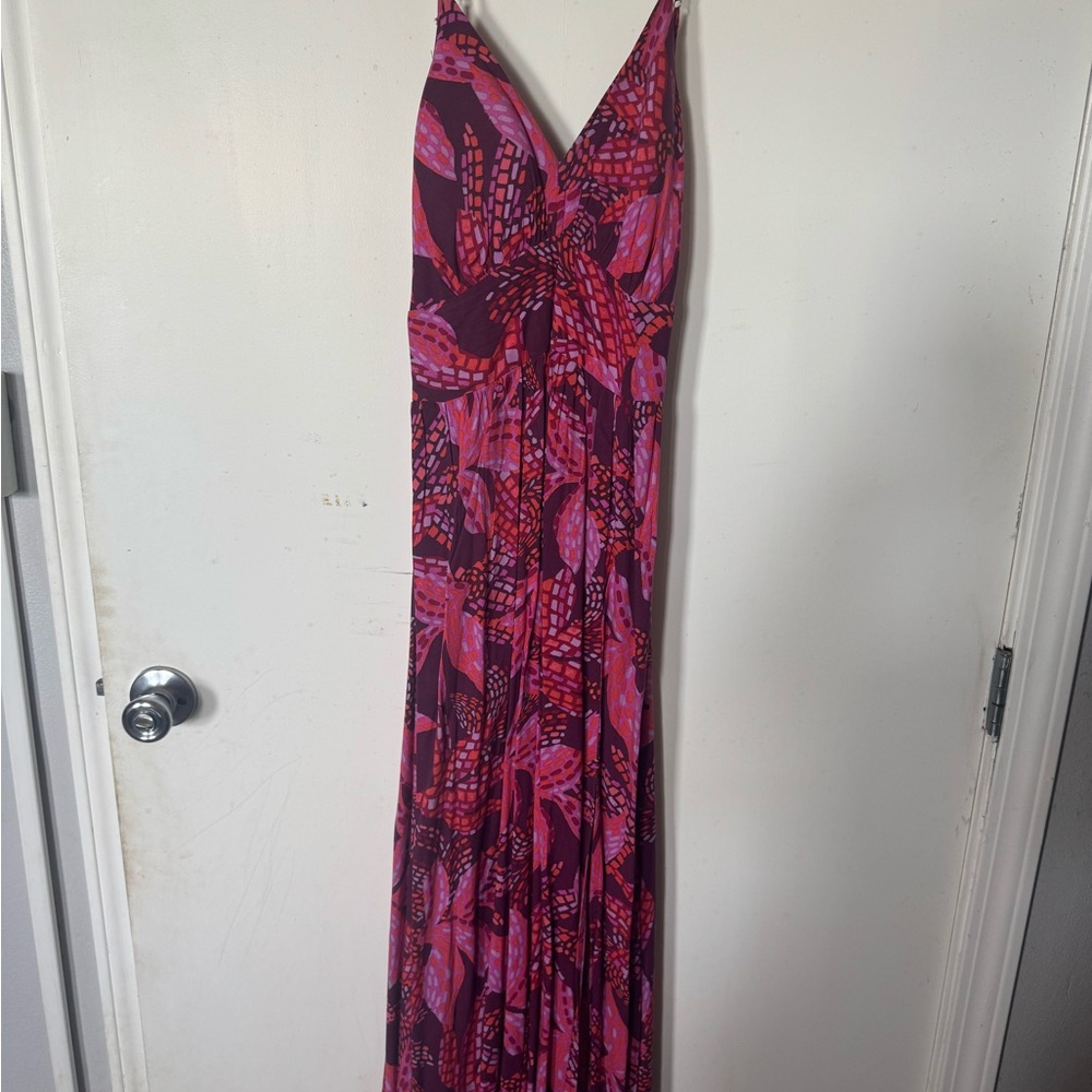Jessica Simpson Pink and Purple Patterned Dress
